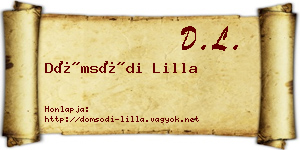 Dömsödi Lilla névjegykártya